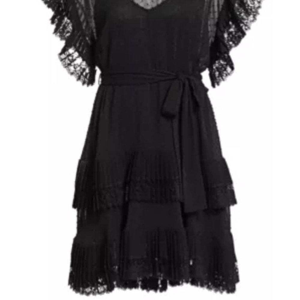 NWT$650 Zimmermann Black Eye Spy Dotted Mini Dress - Picture 6 of 8